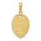 14K Gold Polished Police Officer Badge Pendant Jewelry 23.4mm x 12.4mm